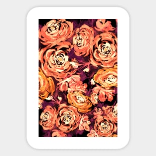 Bronze Roses Pattern Sticker